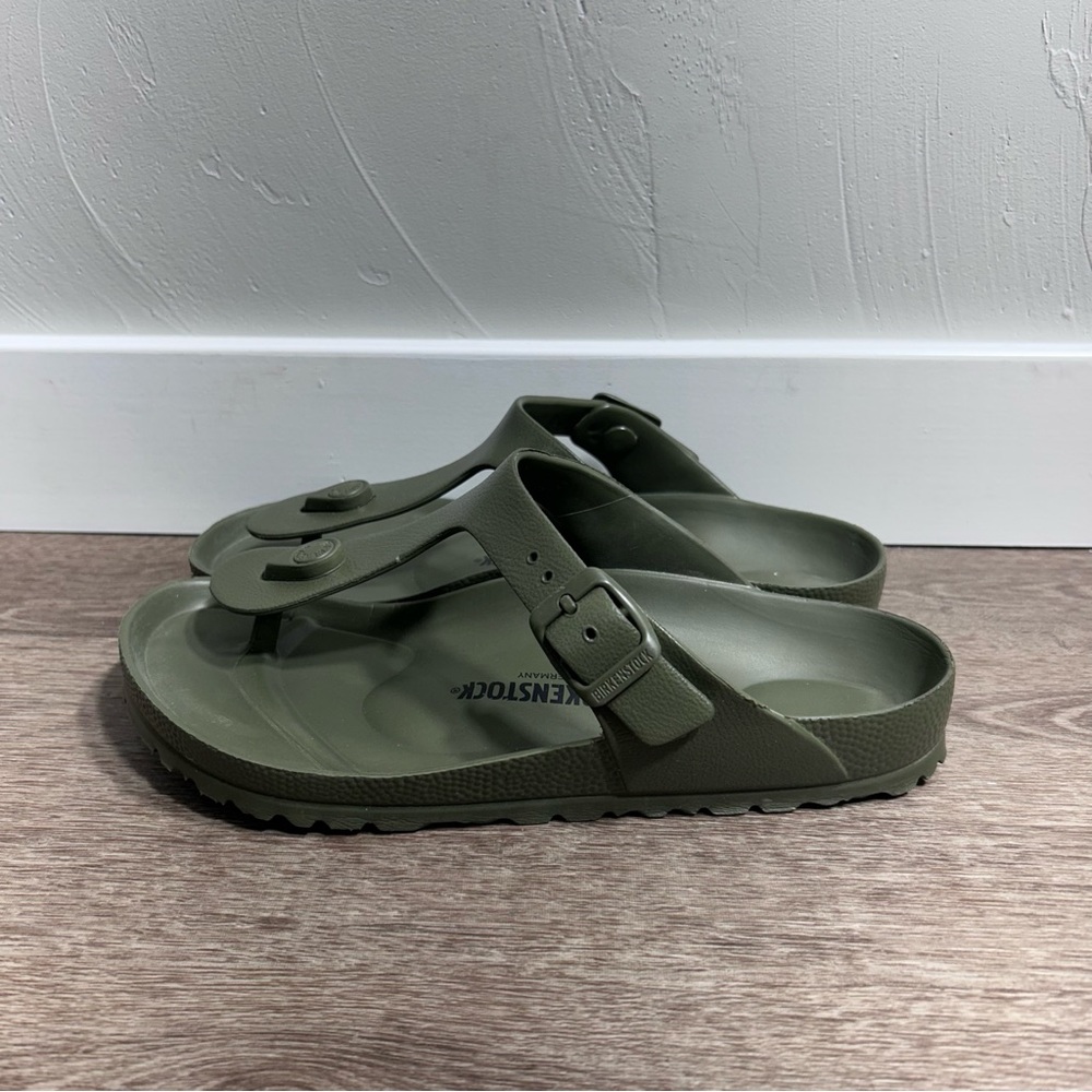 Birkenstock Gizeh Essentials Green Sandals - Size 37/6.5